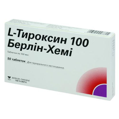 Світлина L-тироксин 100 Берлін-Хемі таблетки 100 мкг №50